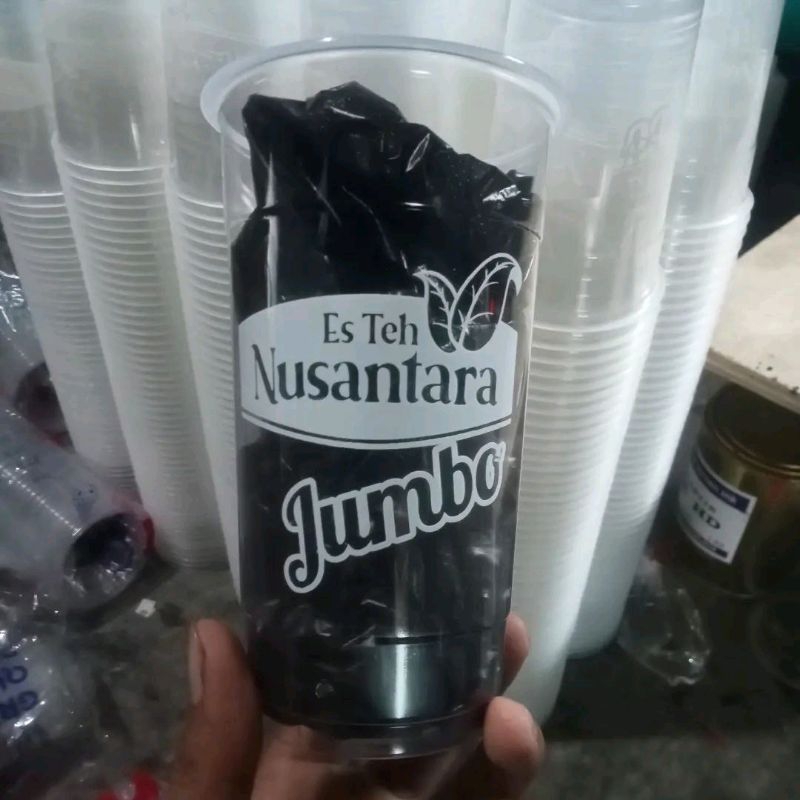 sablon cup 22oz starindo datar dan oval GO CUP