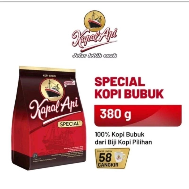 

[JUMBO] KOPI KAPAL API SPECIAL MERAH 380 GRAM
