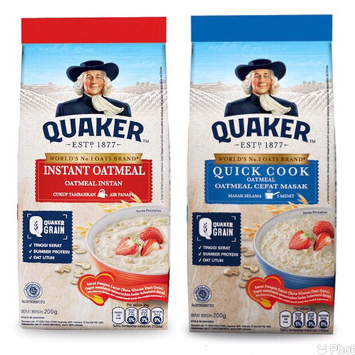 

QUAKER INSTANT OATS 200GR QUAKER COOKING OATS 200G QUICHK COOK