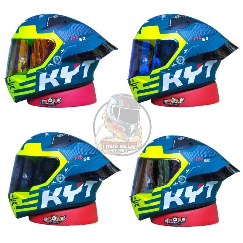 Helm KYT TTC Paket Ganteng / TT-Course Fuselage Yellow Matt
