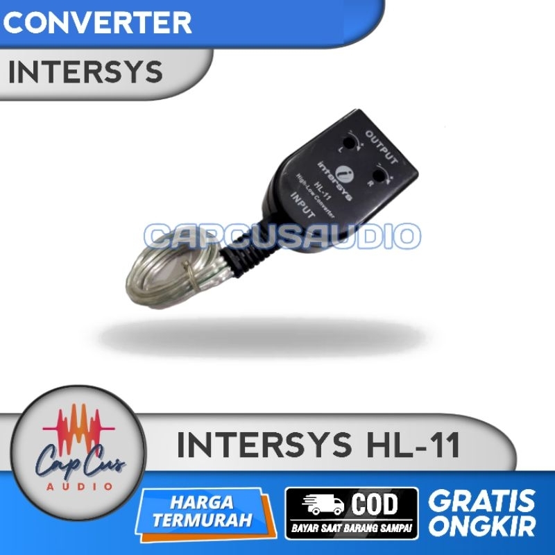 CONVERTER INTERSYS HL-11 HIGH LOW ADAPTOR RCA AUDIO MOBIL