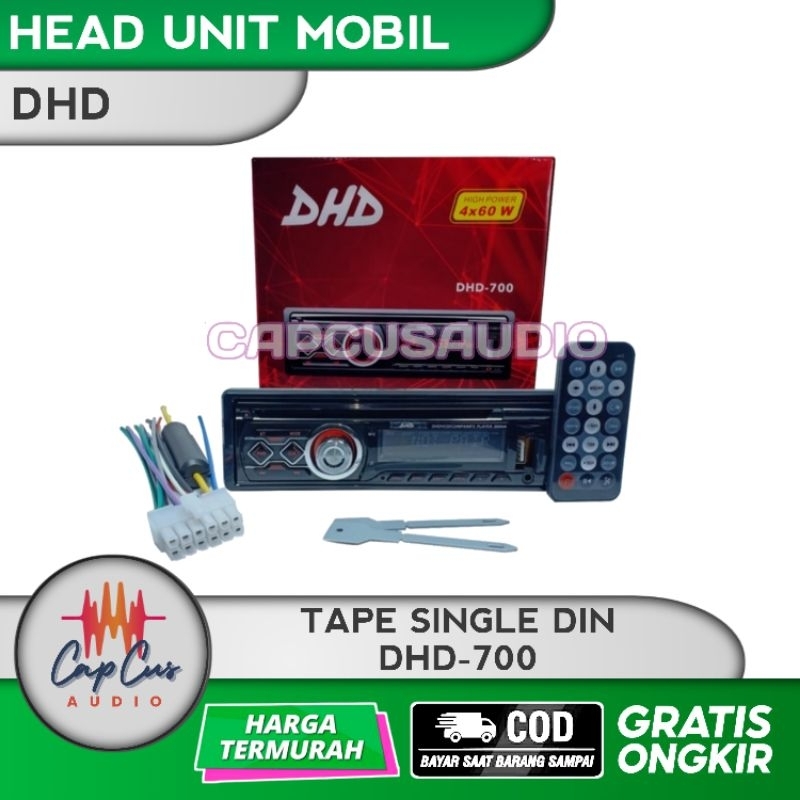 TAPE AUDIO SINGLE DIN DVD MOBIL DHD 700 BLUETOOTH SINGLE DVD MOBIL