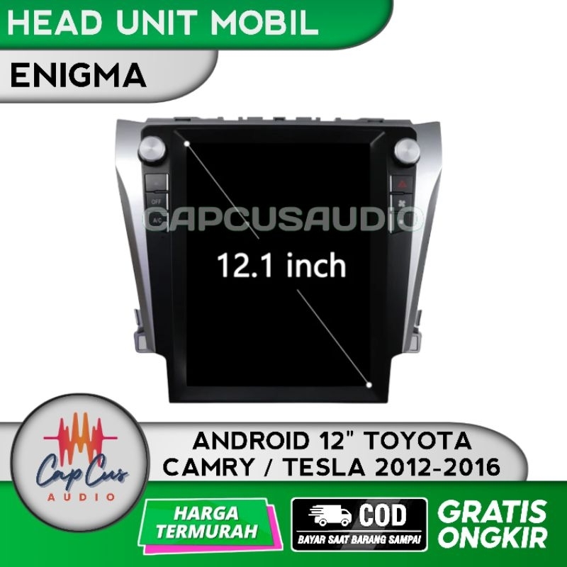 HEAD UNIT ANDROID ENIQMA ENIGMA 12 INCH TOYOTA CAMRY TESLA 2012-2016