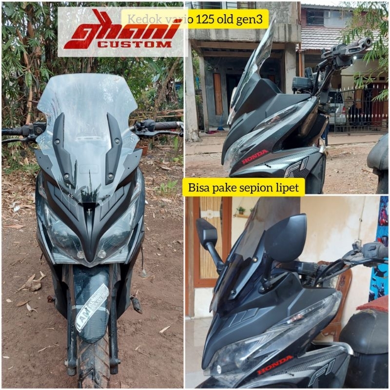 Kedok Visor HONDA VARIO 125 fi GHANICUSTOM for VARIO  125 OLD BOHLAM tahun produksi 2011-2014 PNP