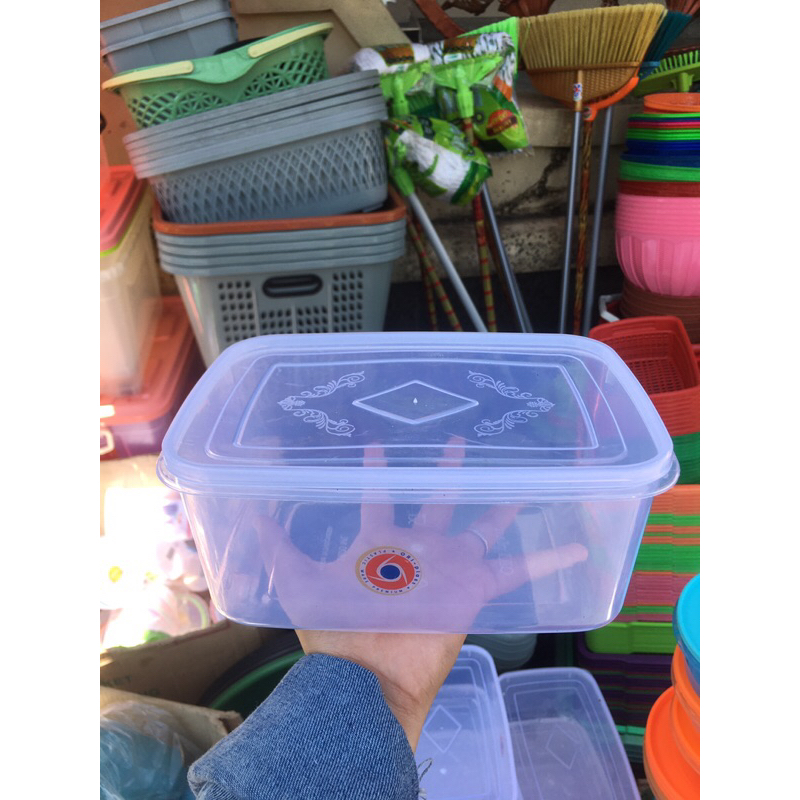 Toples segi 4 transparan/toples donat 3500ML