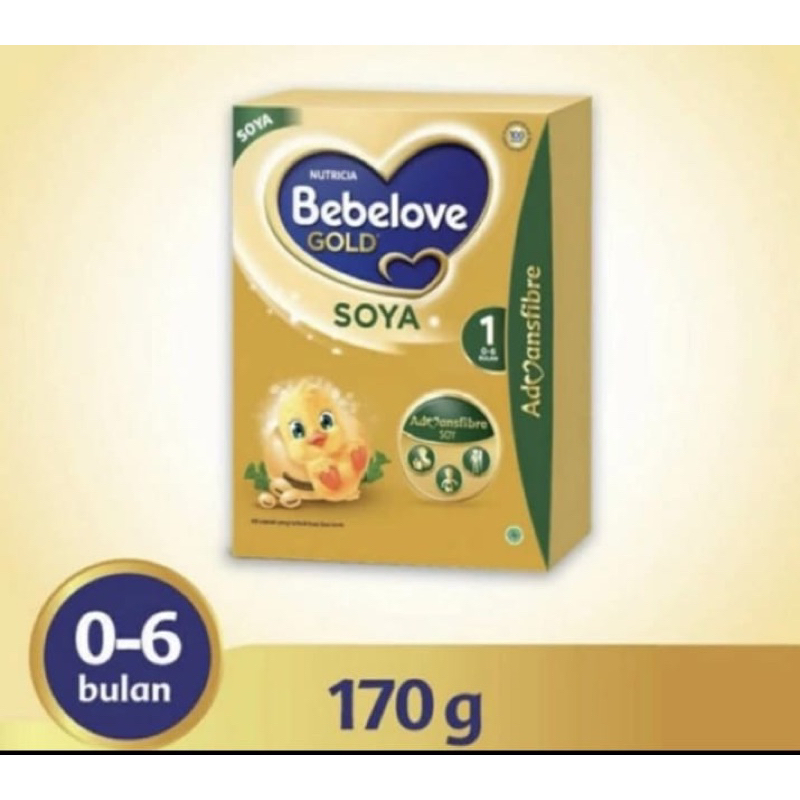 BEBELOVE Gold Soya 1 Susu Formula Bayi 0 to 6 Bulan Box 170 g