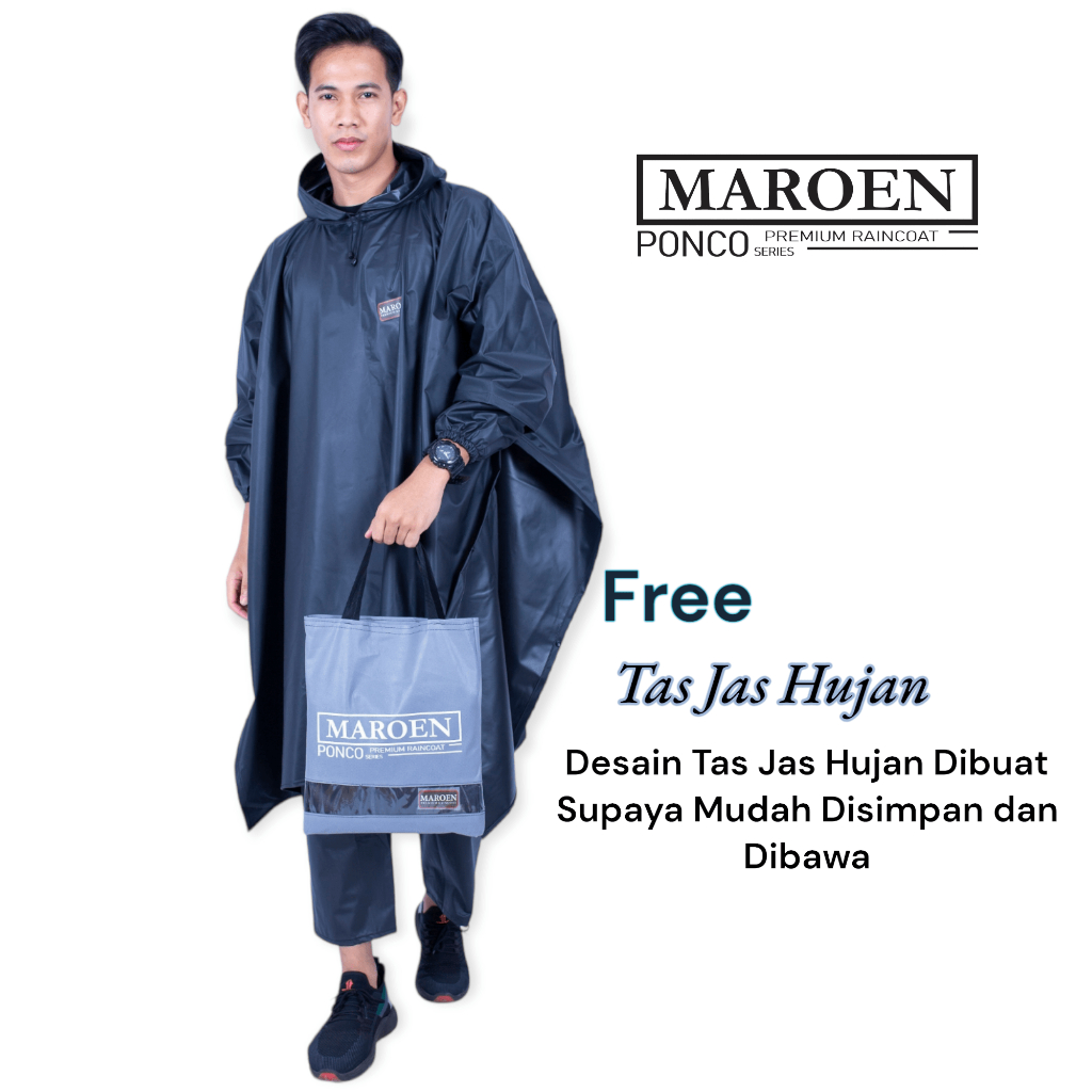 JAS HUJAN PONCO BATMAN KELELAWAR BERKUALITAS BY MAROEN ORIGINAL JAS HUJAN PONCO CELANA PRIA WANITA