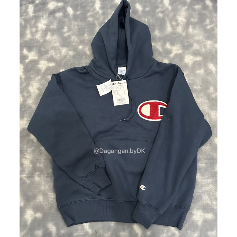 Hoodie Champion Big Logo Original 100% Navy Blue (Limited)