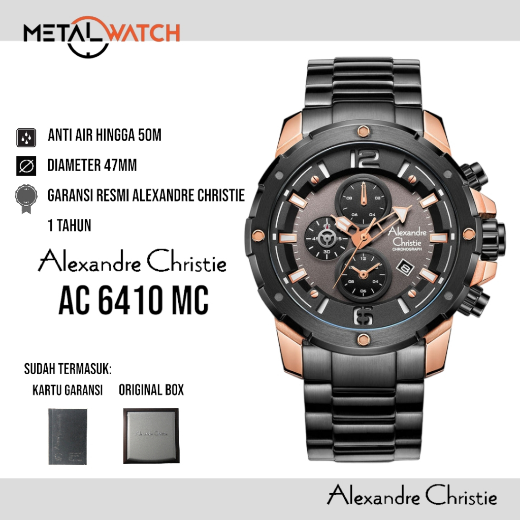 Jam Tangan Original Pria Alexandre Christie AC 6410 MC