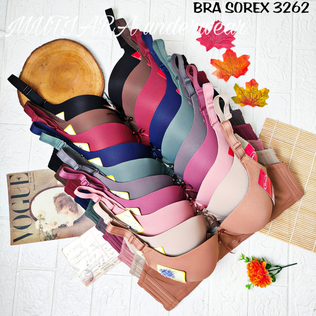 Bra Kawat Cup Full SOREX 3262 Katun Berpori-pori Size 36-42 CUP C/ Bra Katun Kawat SOREX Cup Full