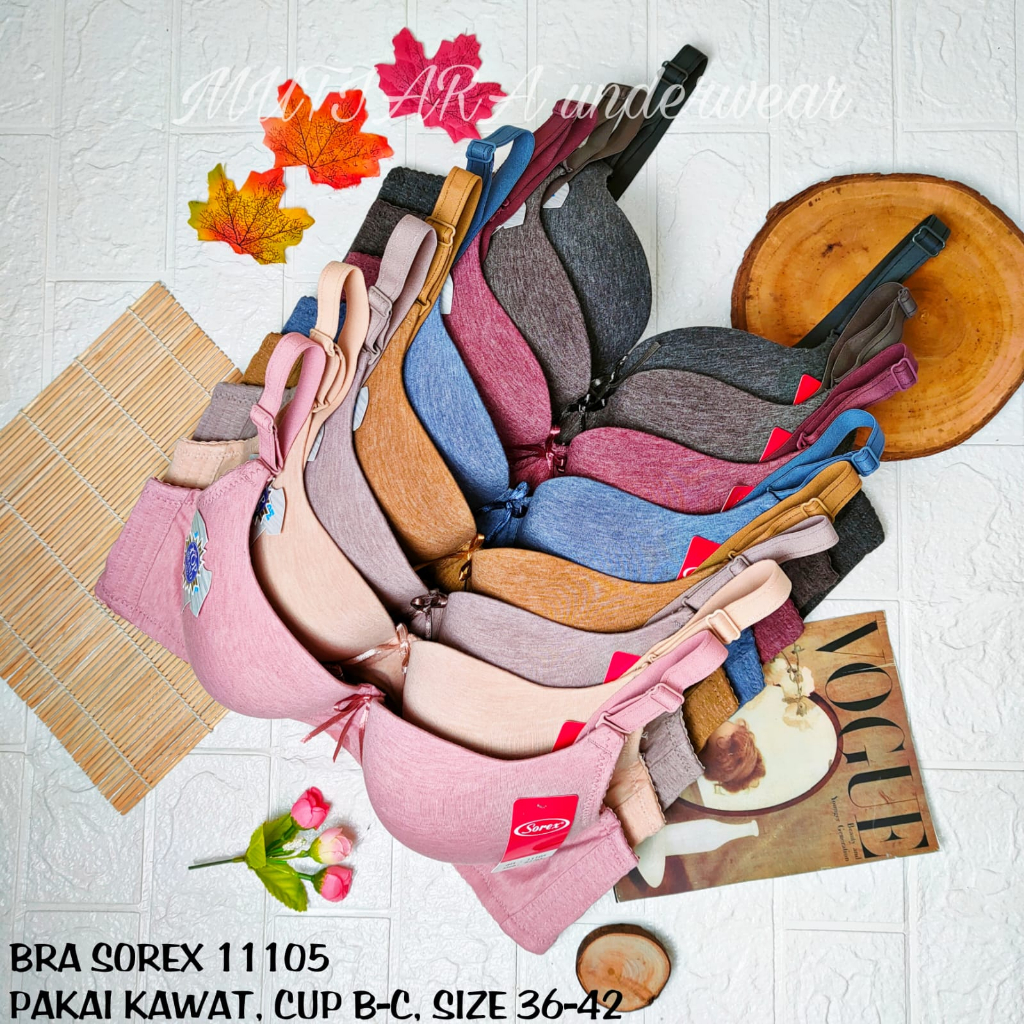 Bra Kawat Cup C SOREX 11105 /Bra Katun Kawat SOREX Cup Full Size 36-42 Kait 3 / Bra Katun Cup FULL