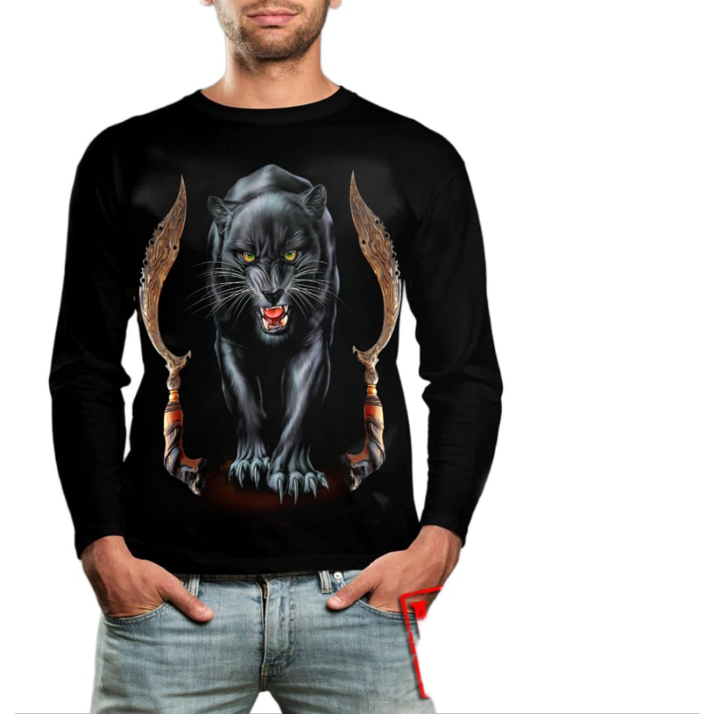 Kaos lengan panjang macan MC-01