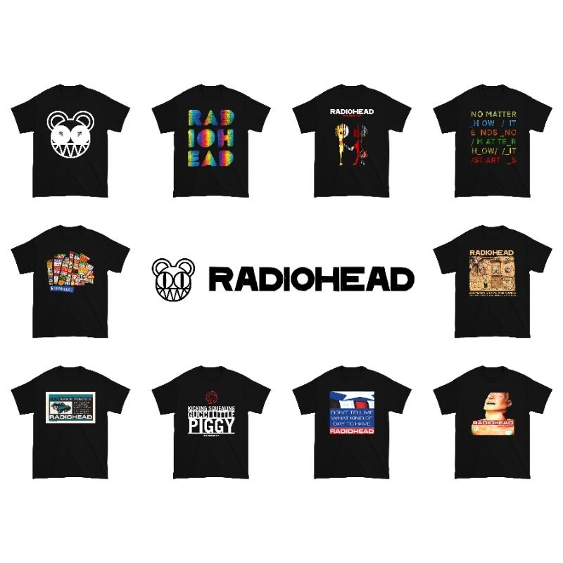 Kaos Radiohead Band Music / Baju Radiohead Musik Vintage