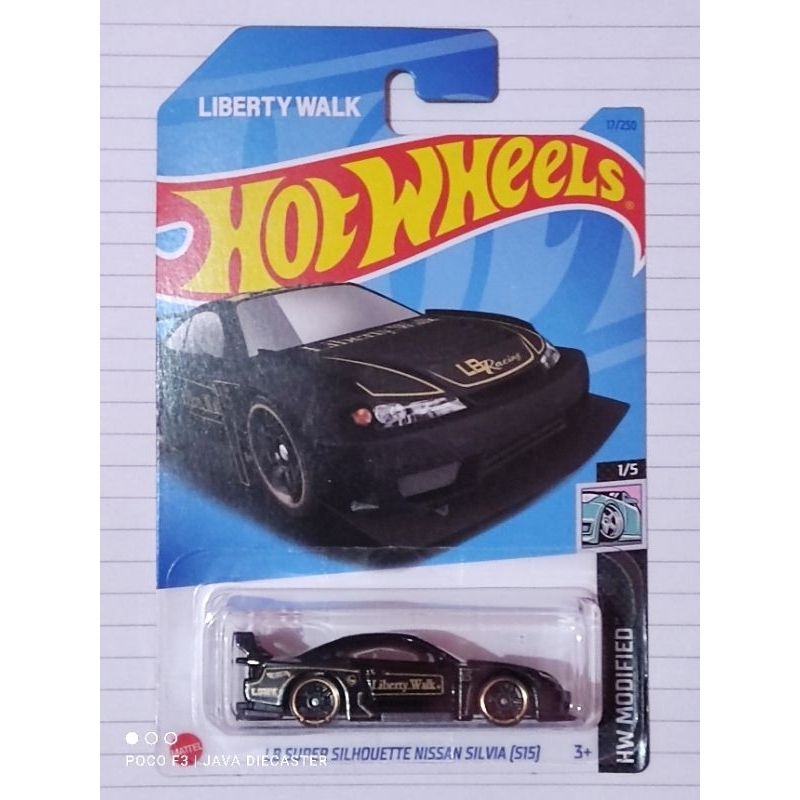 Hotwheels / Hot Wheels Nissan LBWK Silhouette Silvia S15 Hitam Free Protector