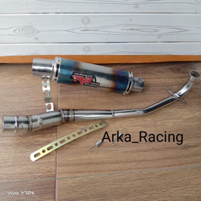 knalpot Racing R9 Untuk motor bebek Vega R/vega zr/Karisma/Jupiter Z/SuPra 125 dll