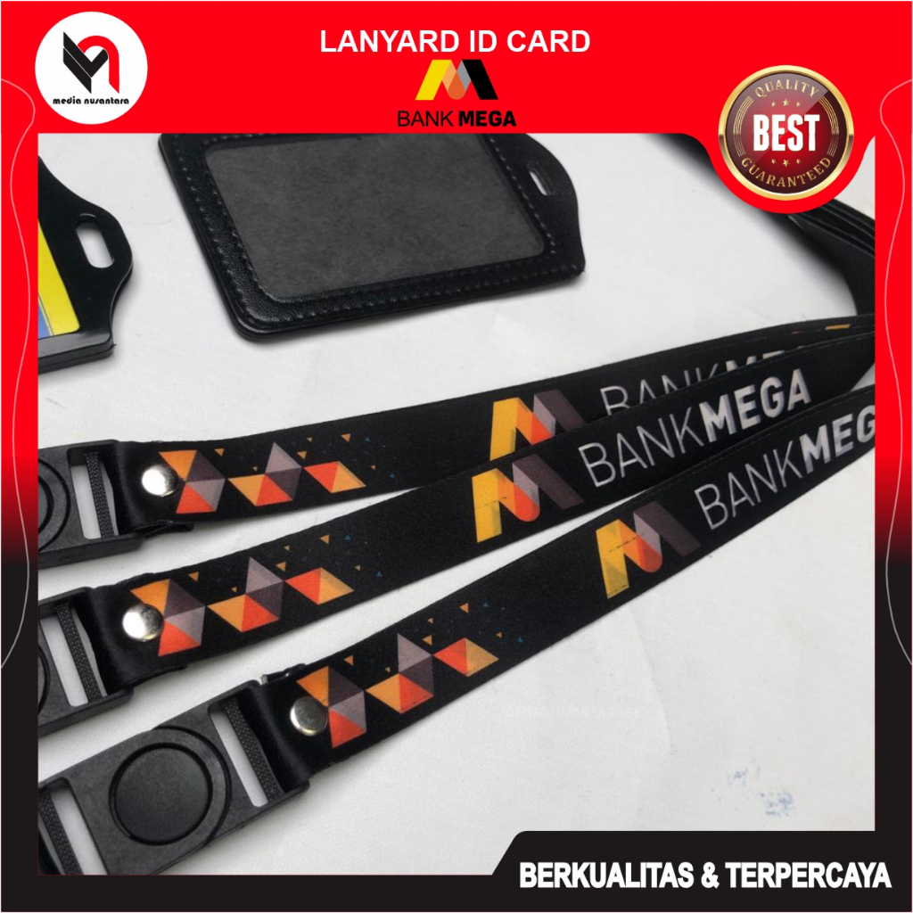 

BANK MEGA Tali ID Card Lanyard Printing Full Colour