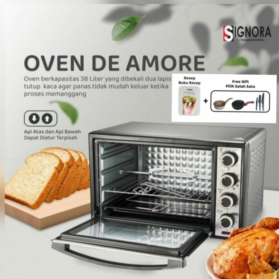 Signora - Oven Listrik Oven De Amore 38 Liter GRATIS HADIAH