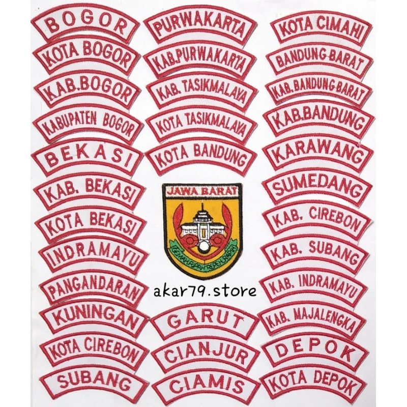 BORDIR  ATRIBUT PRAMUKA KWARDA SE JAWA BARAT