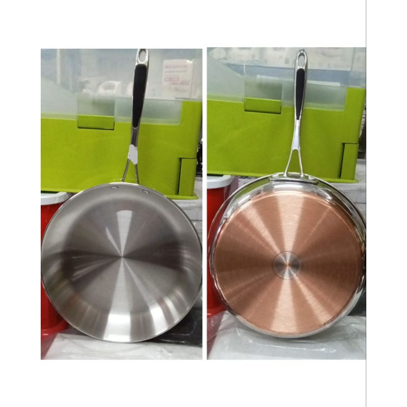 FRYPAN MAXIM EXPORT 30CM STAINLESS+TEMBAGA TEBAL