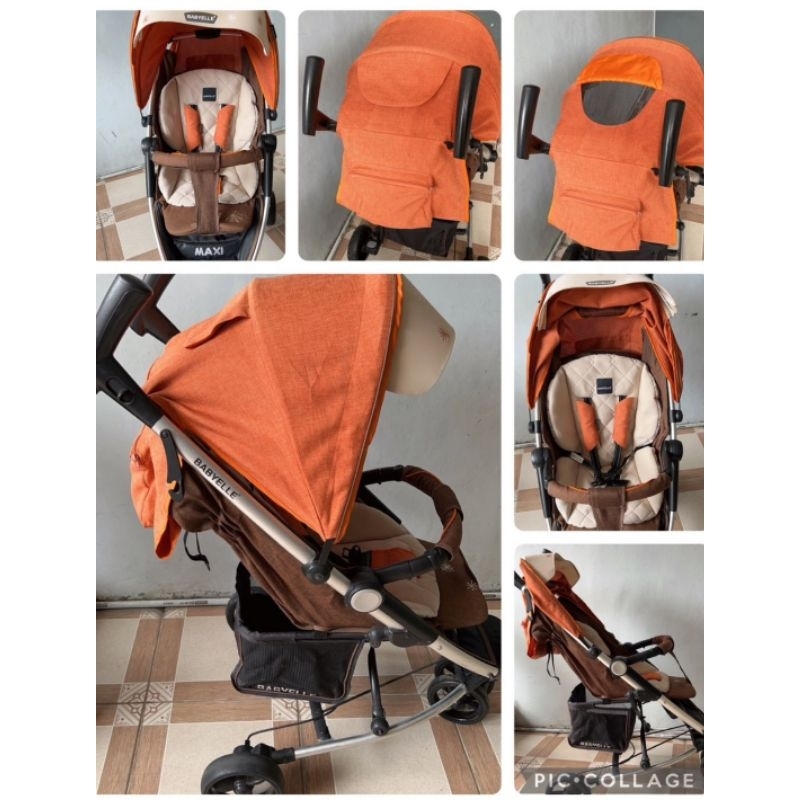 Stroller Baby Elle Maxi warna orange