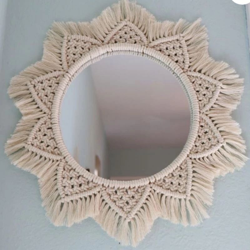 macrame cermin kokoh/ cermin aestetic/ macrame medan