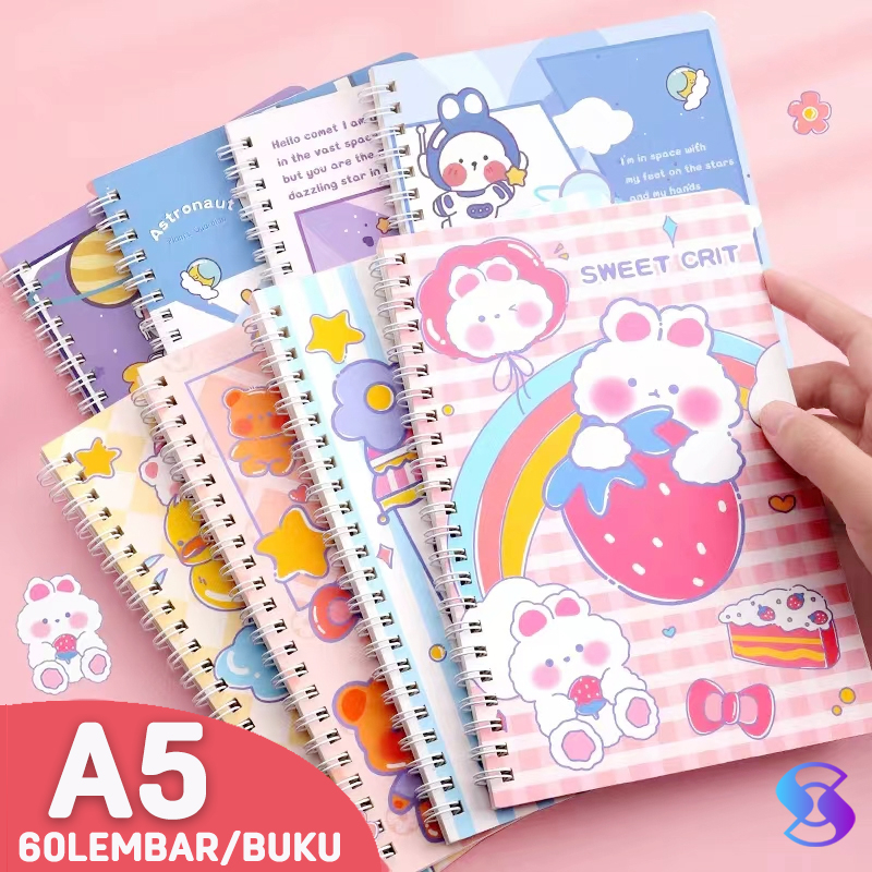 

60 lembar Buku Tulis A5 /Notebook A5/buku gulungan A5/Buku Tulis Sekolah isi 60 lembar-Suning Mall