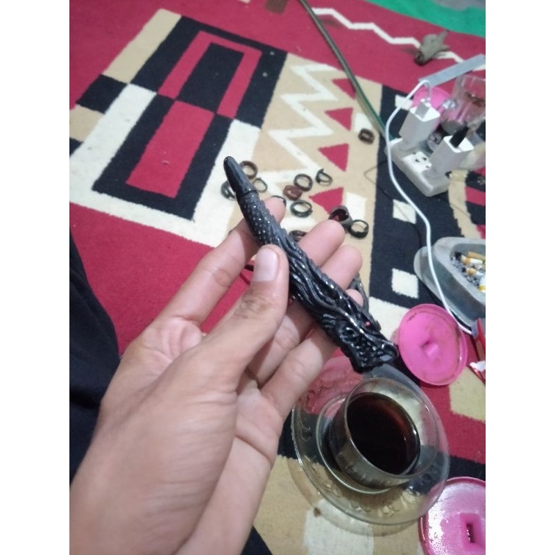 Pipa bahar ukir naga lilit