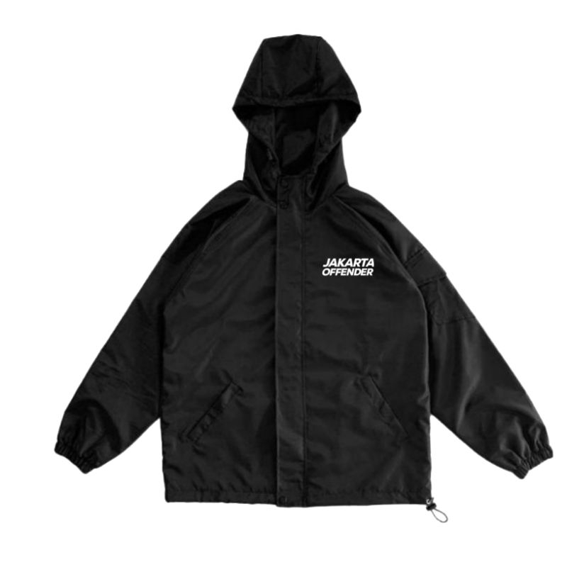 Jaket Winbreaker JAKARTA OFFENDER Hitam