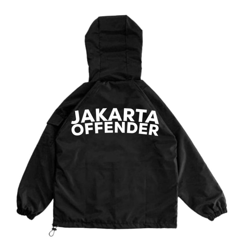 Jaket Winbreaker JAKARTA OFFENDER Hitam