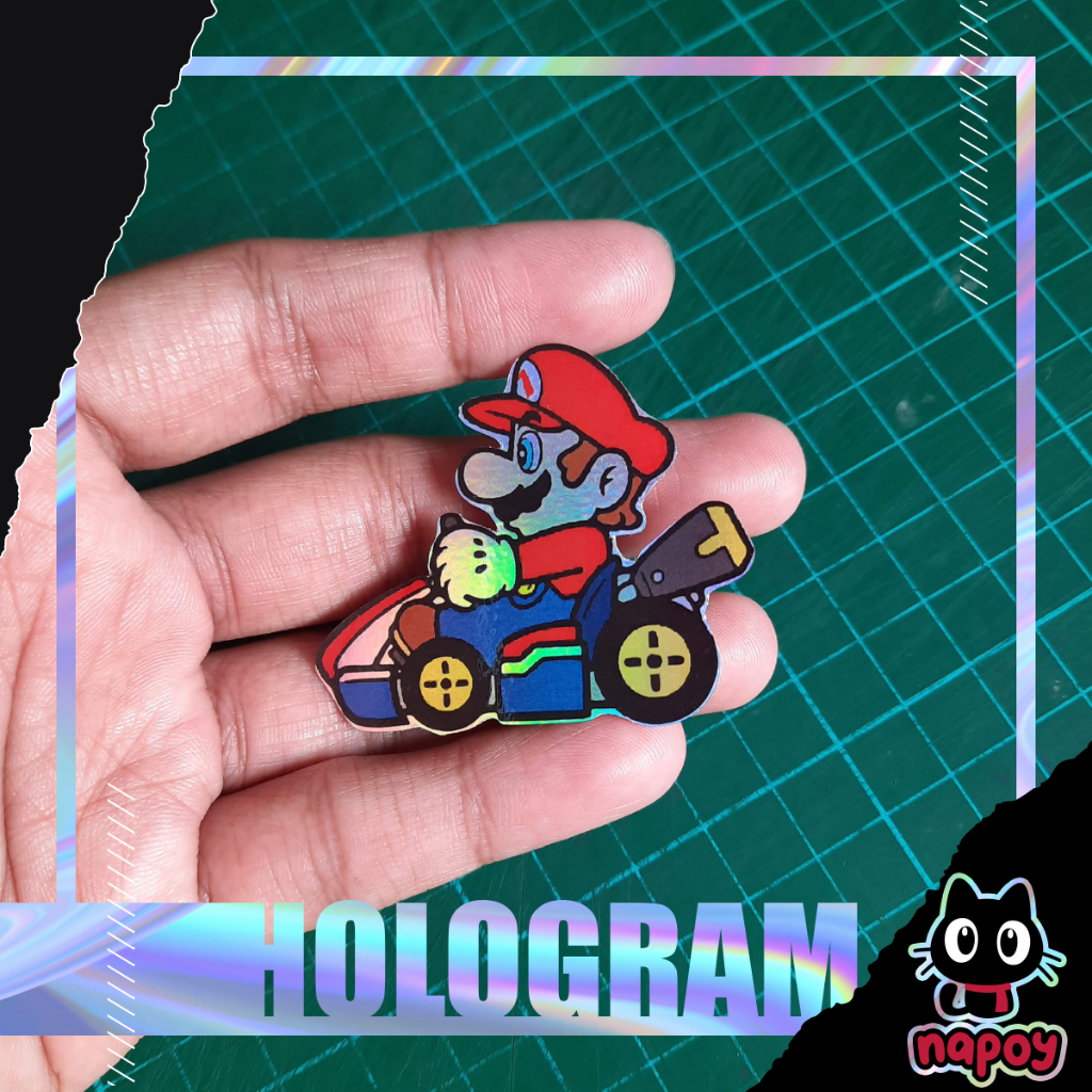 

Stiker Hologram Game Mario Kart