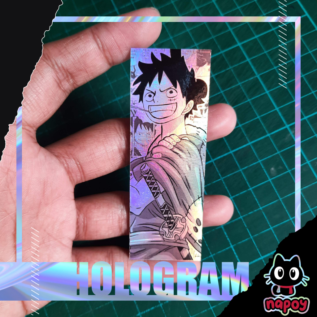 

Stiker Hologram Anime One Piece Luffy Comic