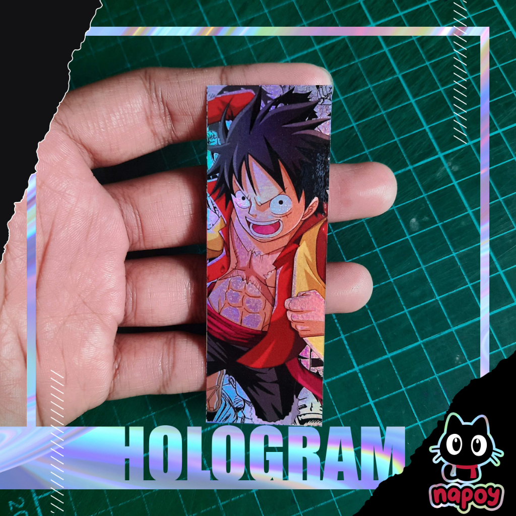 

Stiker Hologram Anime One Piece Luffy Kotak