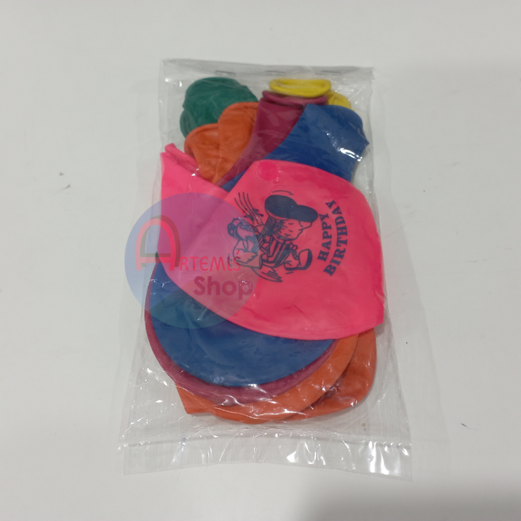 Balon Latex Karakter KKL Besar Isi 10
