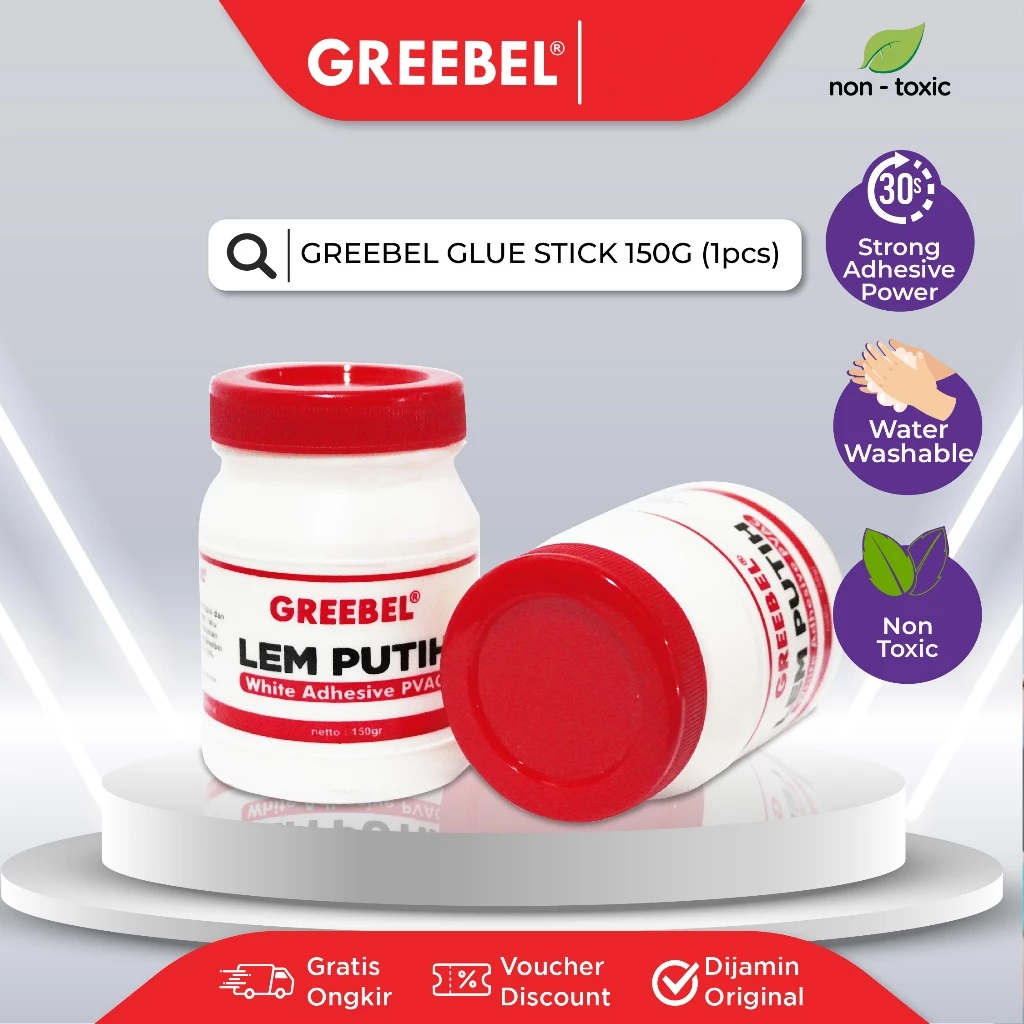 

White Glue / Lem Putih GREEBEL 150 gr Lem Serbaguna untuk Kerajinan DIY