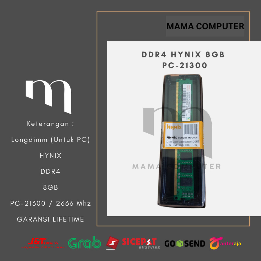 RAM DDR4 HYNIX 8GB PC-21300 LONGDIMM / PC21300 / 2666Mhz Untuk PC