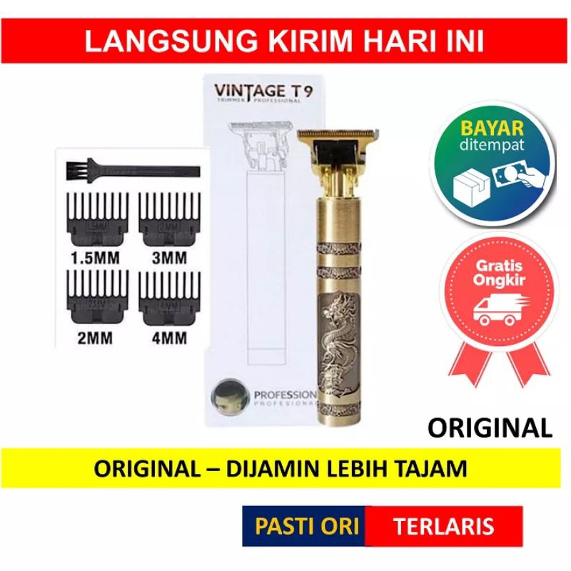 Alat Cukur Rambut Vintage T9 Motif Naga Dragon