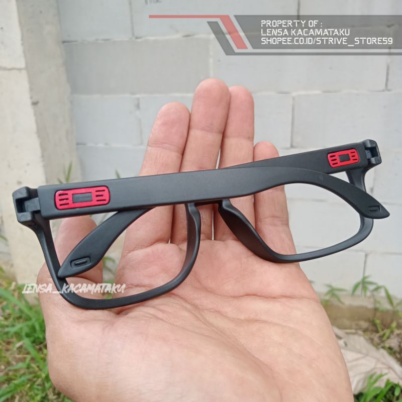 RK Kacamata Minus 7 Kotak Bening Pria Cowok Anti Radiasi Photocromic Anti Silau Blueray Min Mines