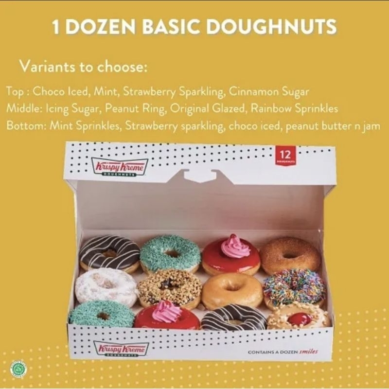 

DONUT KRISPY KREME DOUGHNUT DONAT Crispy box lusinan donat kentang hampers makanan party box cemilan pesta kantor ultah