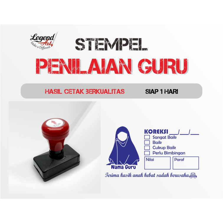 

Stempel Nilai Guru - Stempel Penilaian Guru Foto atau Karakter