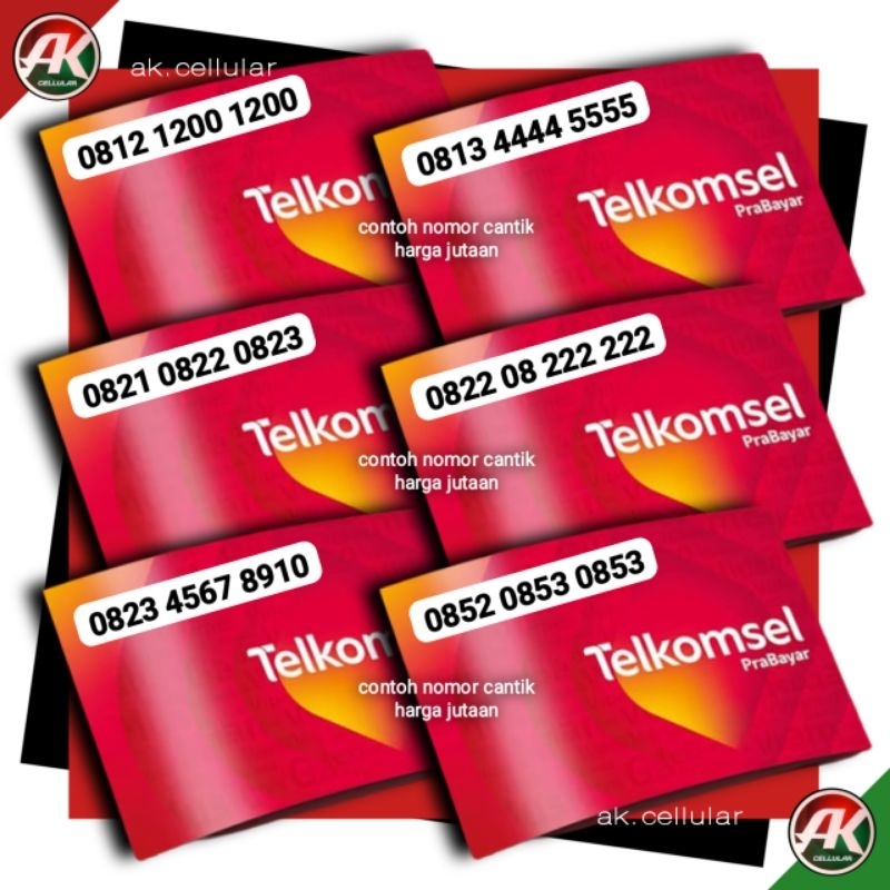 Kartu Perdana Nocan Nomor No Cantik Telkomsel Simpati As Loop Prabayar AABB ABAB AAAB AAAX ABBA