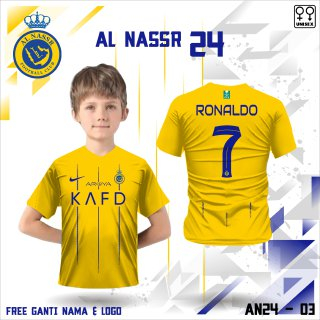 Jersey sepakbola anak AL NASR RONALDO 2023