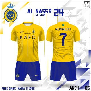 SET Jersey AL NASR 2023 jersey sepak bola ronaldo