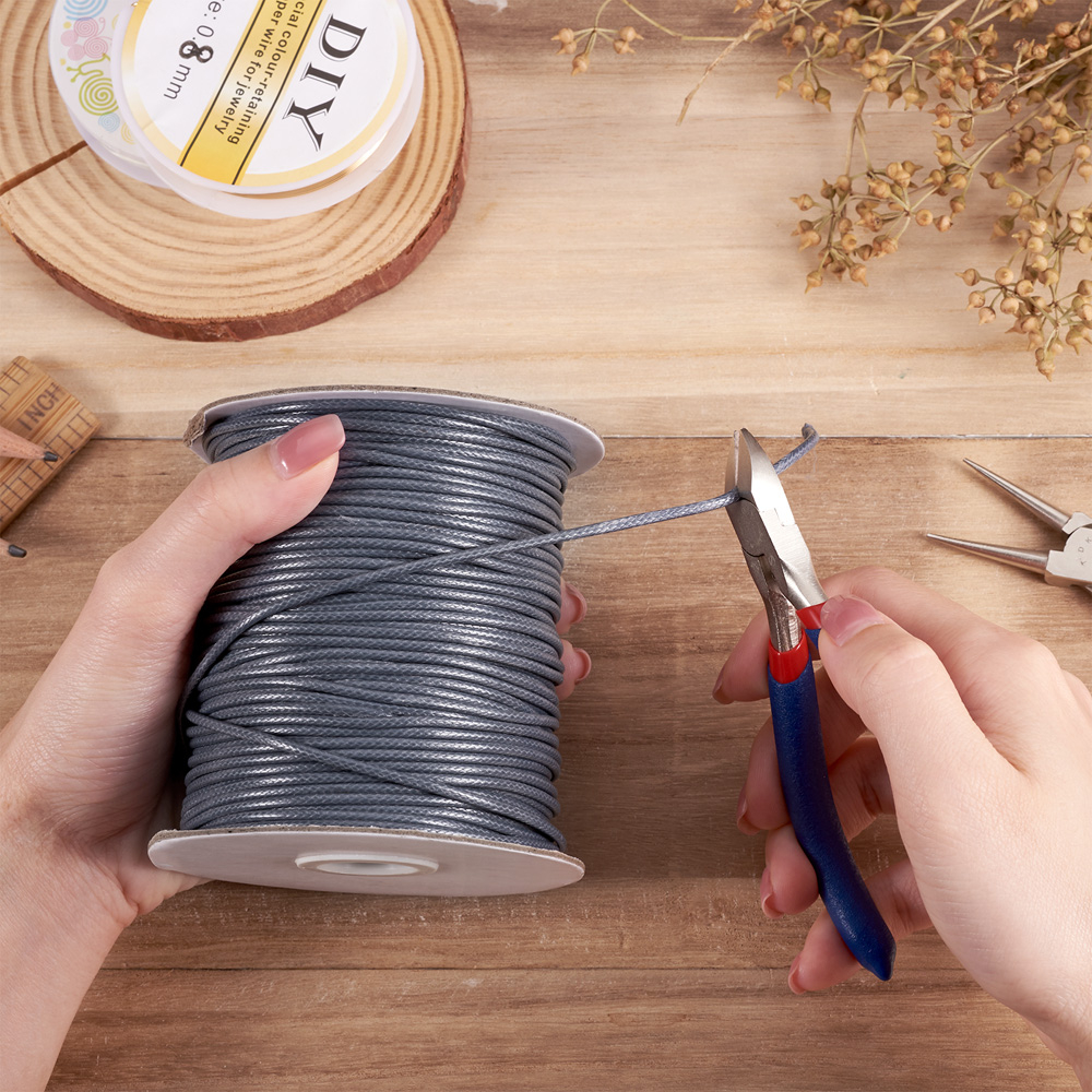 Tali Korea Hitam Dan Coklat Ukuran 2mm Dan 1,5mm Panjang 150yard (130M) Tahan Air Bahan Gelang Dan K