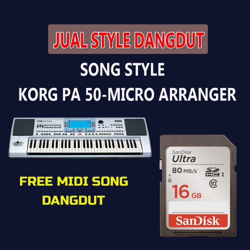 style dangdut korg PA50 micro arranger.bonus song midi.