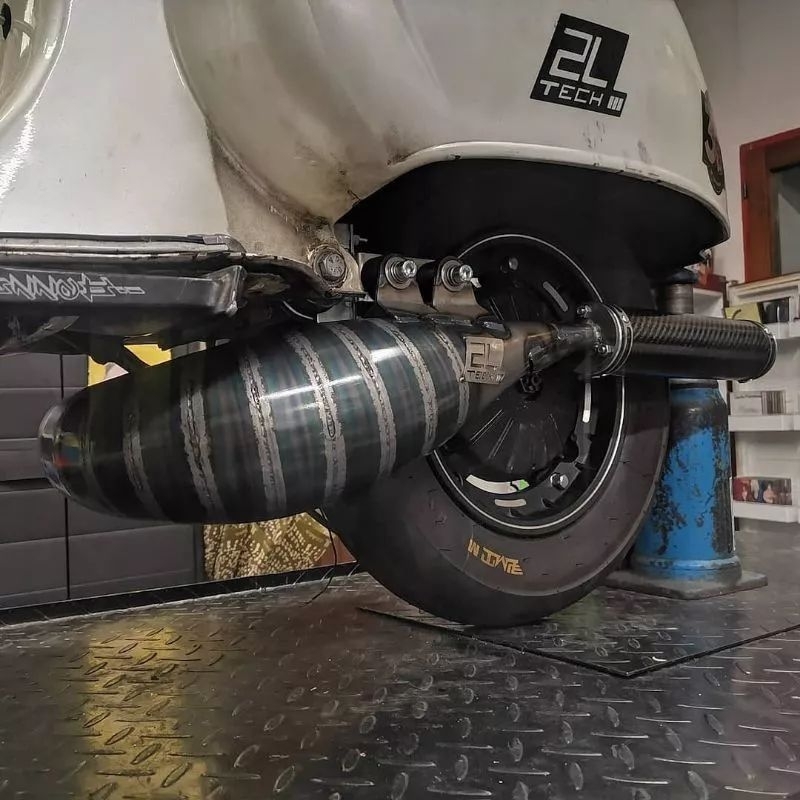 Knalpot Vespa Buang Kiri FFA Special Project support 177cc - 200cc Top Speed SKT17