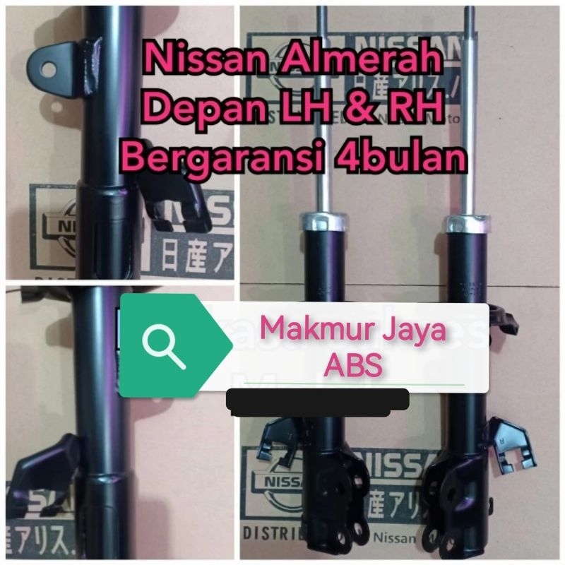 shockbreaker shock absorber nissan almera depan sepasang
