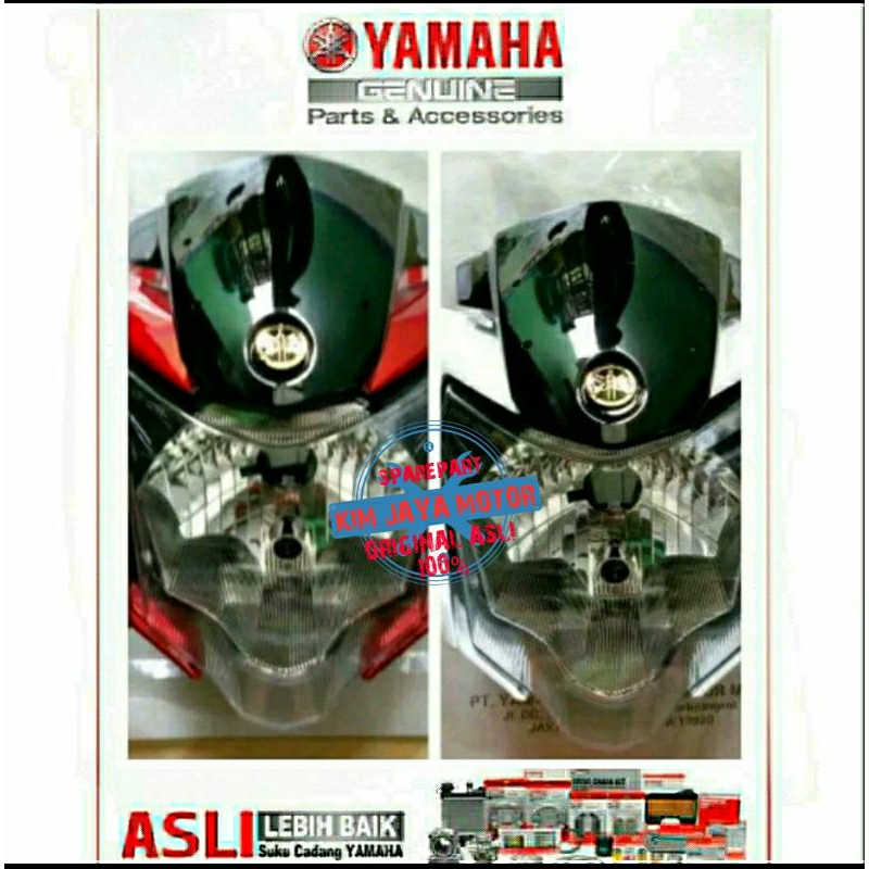 Paket headlamp yamaha Vixion advance NVA original merah putih biru abu-abu