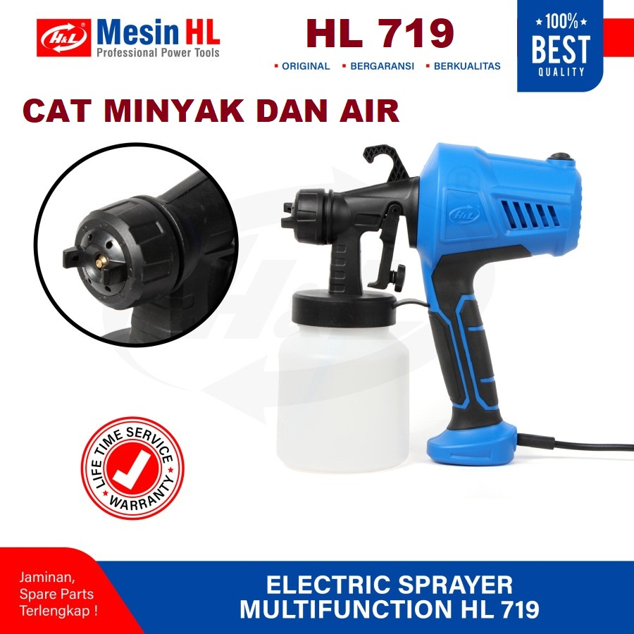 HL Electric Sprayer 719 Spray Gun Listrik Bisa Minyak H&L HL719