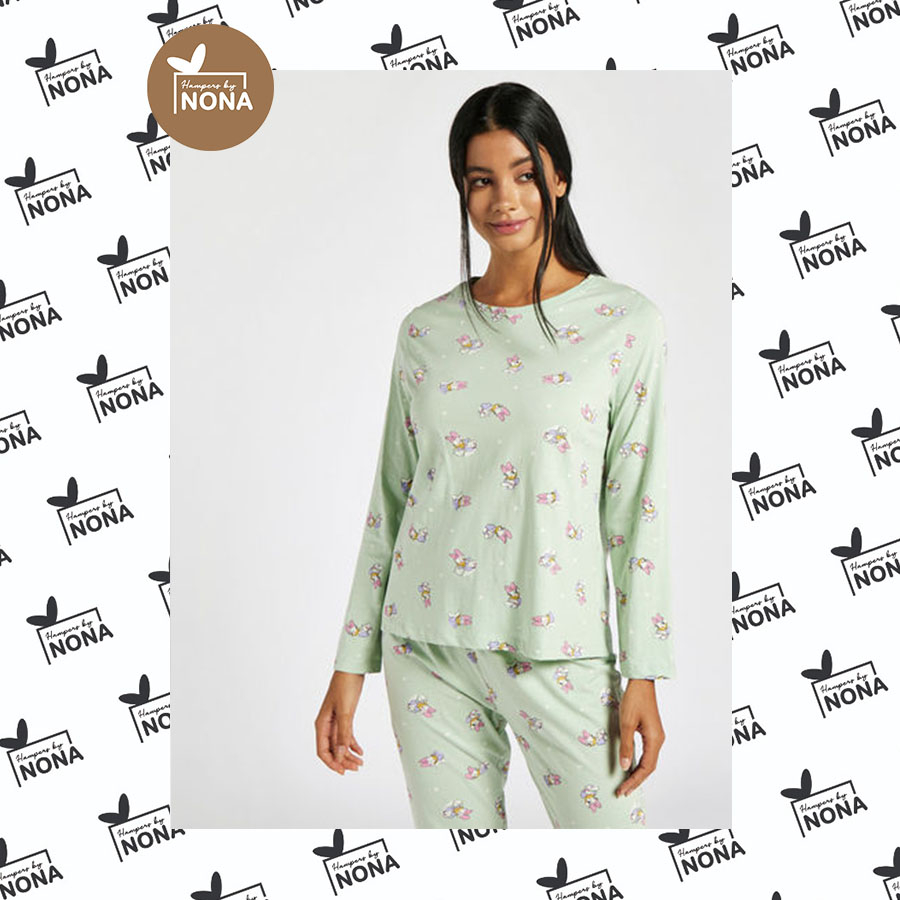 Setelan Piyama Dewasa & Anak Remaja Motif Disney Daisy Duck | Disney Max Fashions