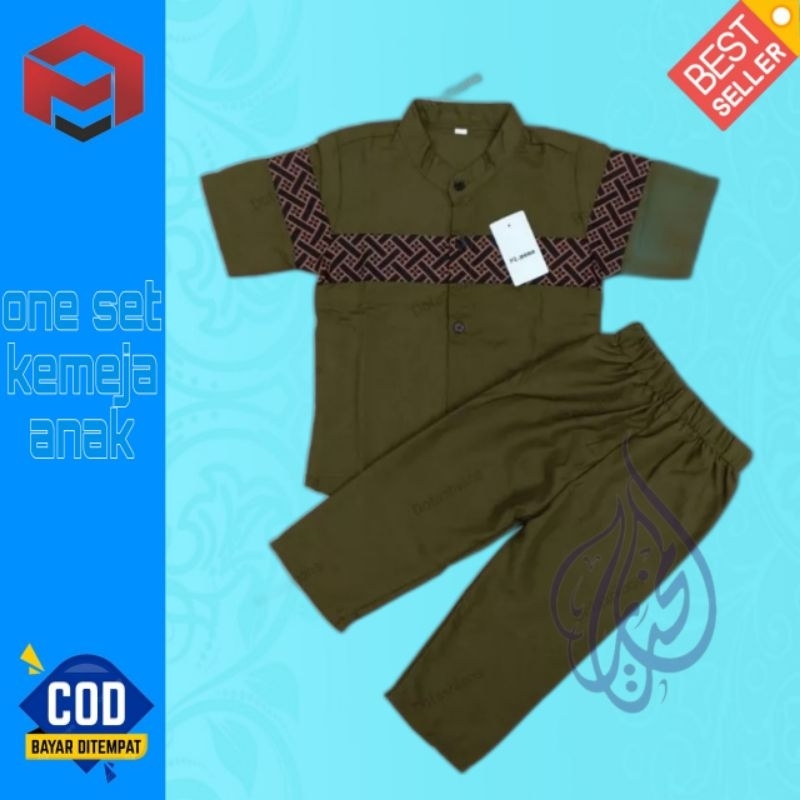 OneSet anak Baju Koko Anak // Koko  anak remaja sd smp // koko hadroh anak gus azmi // baju anak len